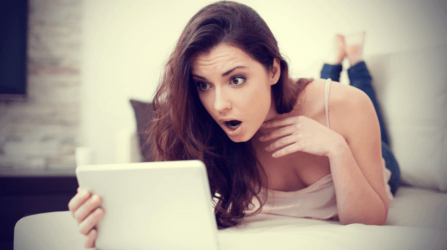 woman shocked