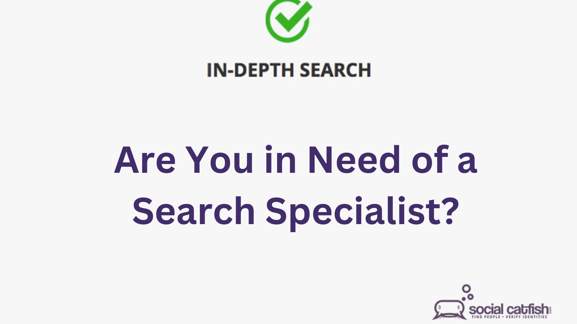 Are You in Need of a Search Specialist?