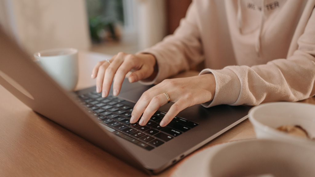 a person on their laptop
